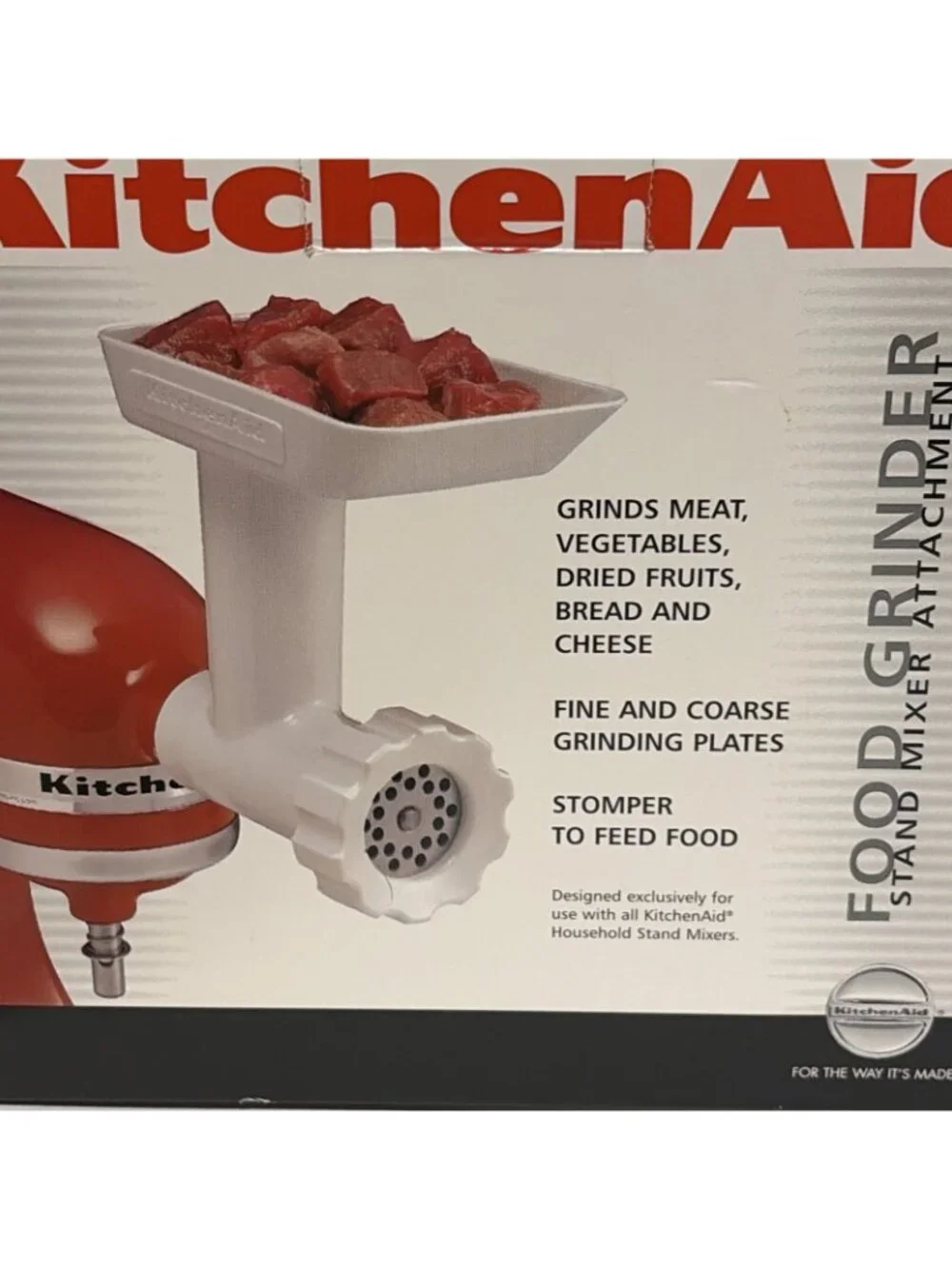 KitchenAid Food Grinder Model FGA Stand Mixer Attachment Meat Vegetables Cheese